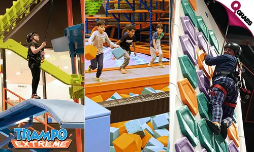 All Activity Access, Fun Climbing, Sky Trail & More at Trampo Extreme!